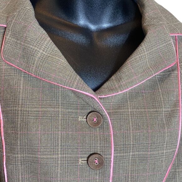 Rebecca Taylor plaid blazer jacket 10 feminine coquette girly academia preppy - Picture 3 of 6